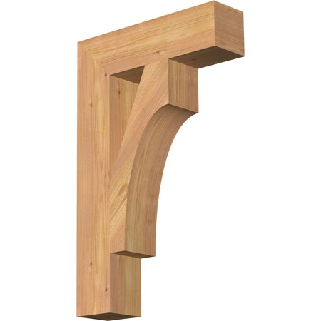 Ekena Millwork Westlake Block Smooth Bracket, Western Red Cedar, 3 1/2"W x 14"D x 22"H BKT04X14X22WTL05SWR
